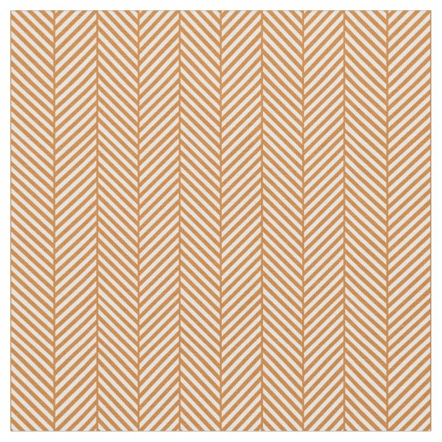 Bränd Orange Herringbone Tyg (Närbild)