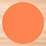 Bränd Orange i Färg Underlägg Papper Rund<br><div class="desc">Bränd Orange i Färg</div>