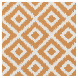 Bränd Orange, Ikat Diamonds Tyg