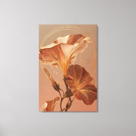 Bränd orange kallalilja botanisk illustration canvastryck