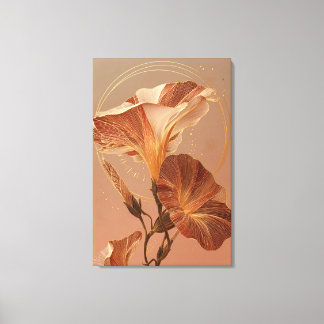 Bränd orange kallalilja botanisk illustration canvastryck
