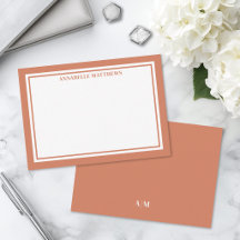 Bränd Orange Kant Minimalistiskt Namnmonogram