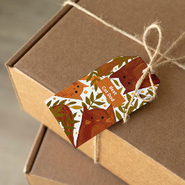 Bränd orange katt och grenar Best cat pappa Presentetikett