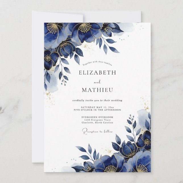 Bränd Orange Konstnärlig Höstbröllop Inbjudningar (Framsida)