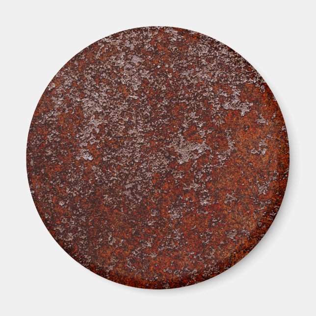 Bränd Orange koppar Rusted Metall Struktur Magnet (Framsidan)