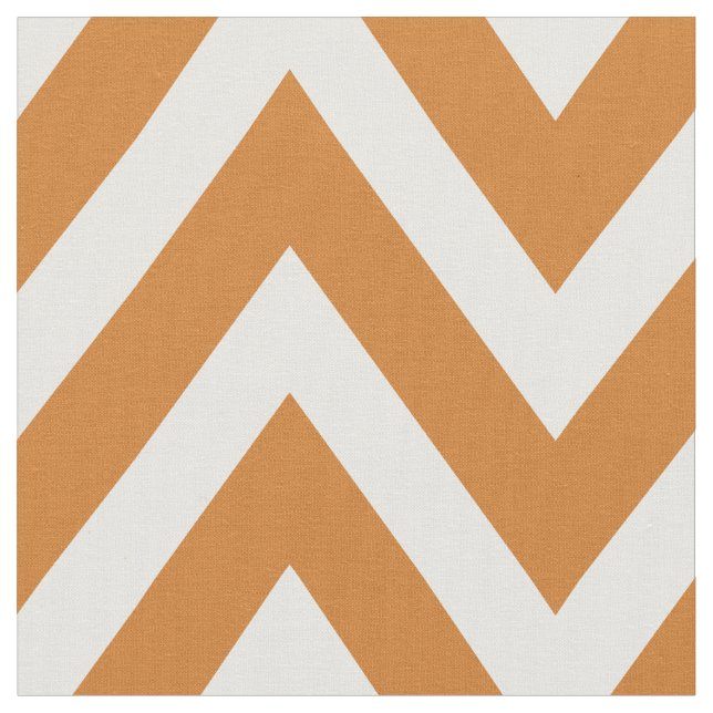 Bränd Orange Modern Chevron stor  Tyg (Närbild)