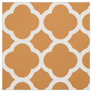 Bränd Orange Modern Quatrefoil stor  Tyg