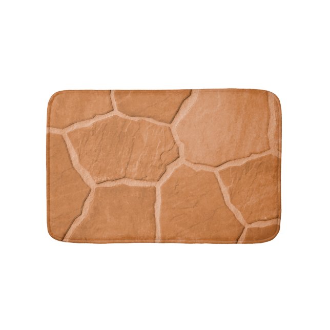 Bränd Orange Modern sandsten Badrumsmatta (Framsidan)