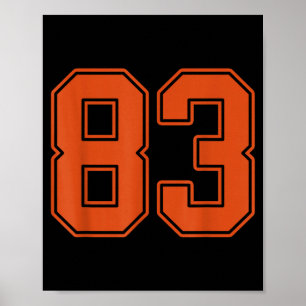 Bränd Orange Nummer 83 Tröja Spelaruniform #83 Poster