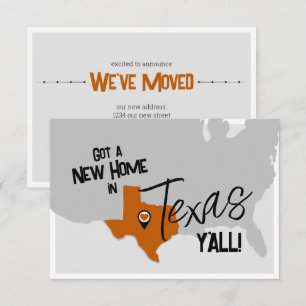 Bränd Orange nytt hem i Texas Y'all Flytta Meddelande