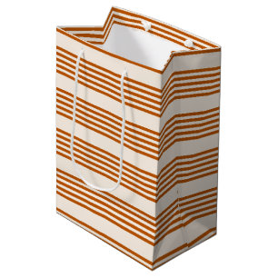 Bränd orange och beige fem rand mönster