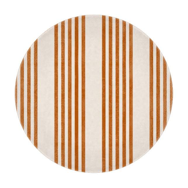 Bränd orange och beige fem rand mönster (Framsidan)