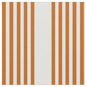 Bränd orange och beige fem rand mönster tyg