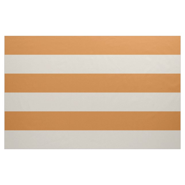 Bränd Orange och Beige Wide Rand Stor  Tyg (Yard)