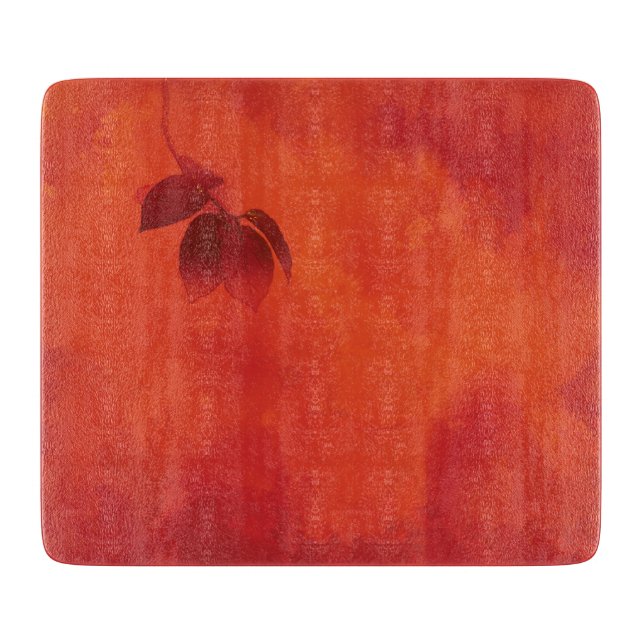 Bränd Orange Persimmon Löv Abtract Höger (Framsidan)