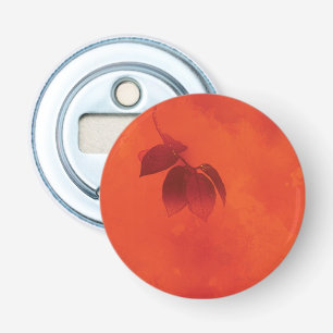 Bränd Orange Persimmon Löv Abtract Höger Flasköppnare