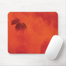 Bränd Orange Persimmon Löv Abtract Höger