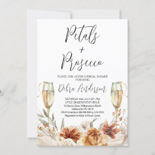 Bränd Orange Petals och Prosecco-Möhippa Inbjudningar