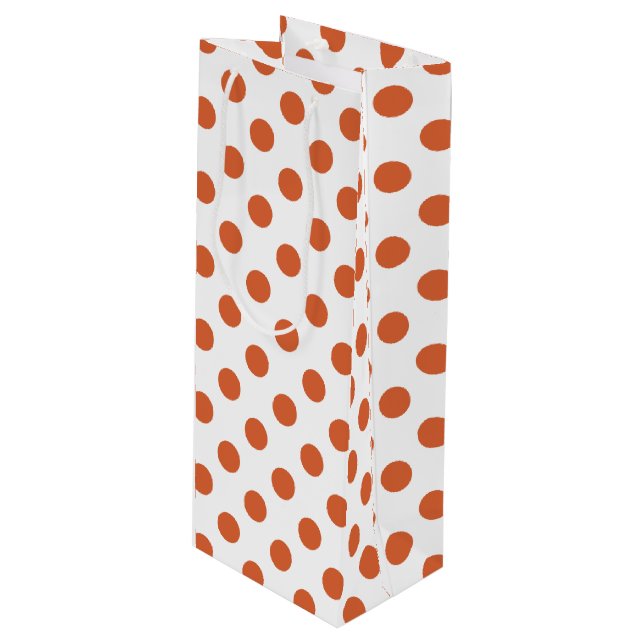 Bränd orange polka dots (Framsidan Vinklad)