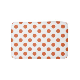 Bränd orange polka dots badrumsmatta