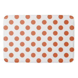 Bränd orange polka dots badrumsmatta