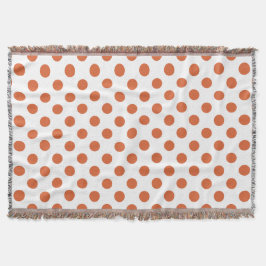 Bränd orange polka dots filt