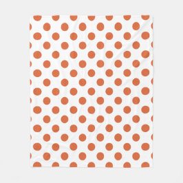 Bränd orange polka dots fleecefilt