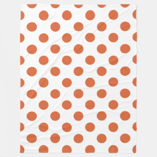 Bränd orange polka dots fleecefilt