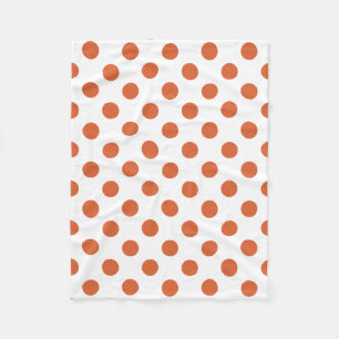 Bränd orange polka dots fleecefilt