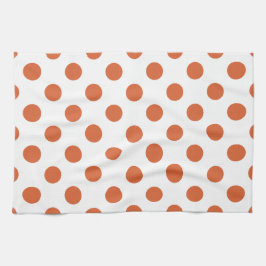 Bränd orange polka dots kökshandduk