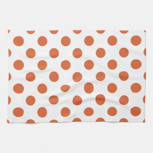 Bränd orange polka dots kökshandduk