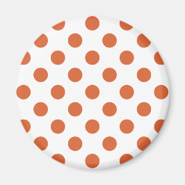 Bränd orange polka dots magnet