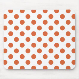 Bränd orange polka dots musmatta