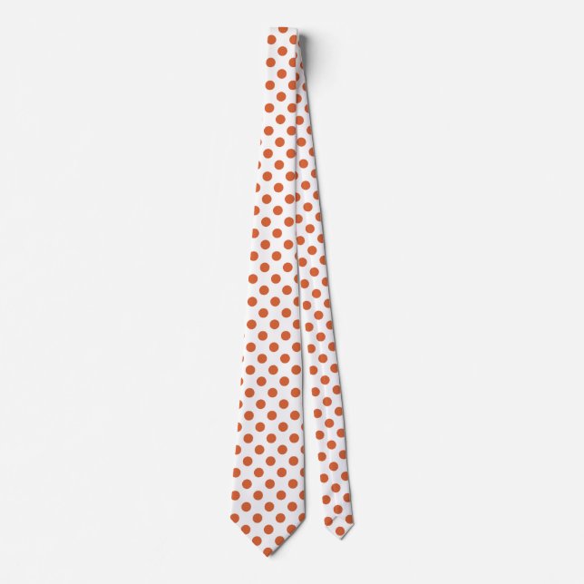 Bränd orange polka dots slips (Framsida)