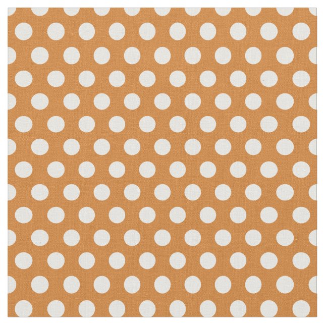 Bränd Orange Polka dots Tyg (Närbild)