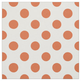 Bränd orange polka dots tyg