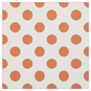 Bränd orange polka dots tyg