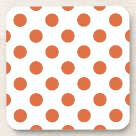 Bränd orange polka dots underlägg