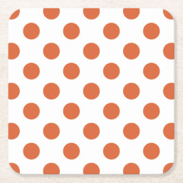 Bränd orange polka dots underlägg papper kvadrat