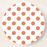 Bränd orange polka dots underlägg sandsten<br><div class="desc">Bränd orange polka dots mot vit bakgrund.</div>