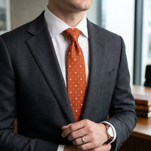 Bränd Orange Prickig Slips