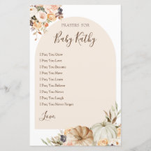 Bränd orange Pumpkin Kärlek Prayers för Baby-tecke