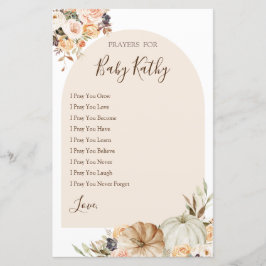 Bränd orange Pumpkin Kärlek Prayers för Baby-tecke