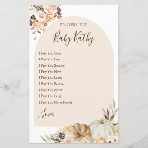 Bränd orange Pumpkin Kärlek Prayers för Baby-tecke