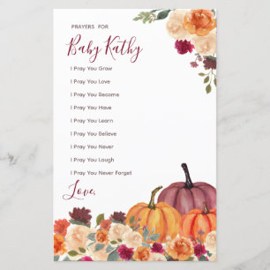 Bränd orange Pumpkin Kärlek Prayers för Baby-tecke
