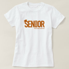 Bränd Orange SENIOR med Studentmössa T Shirt