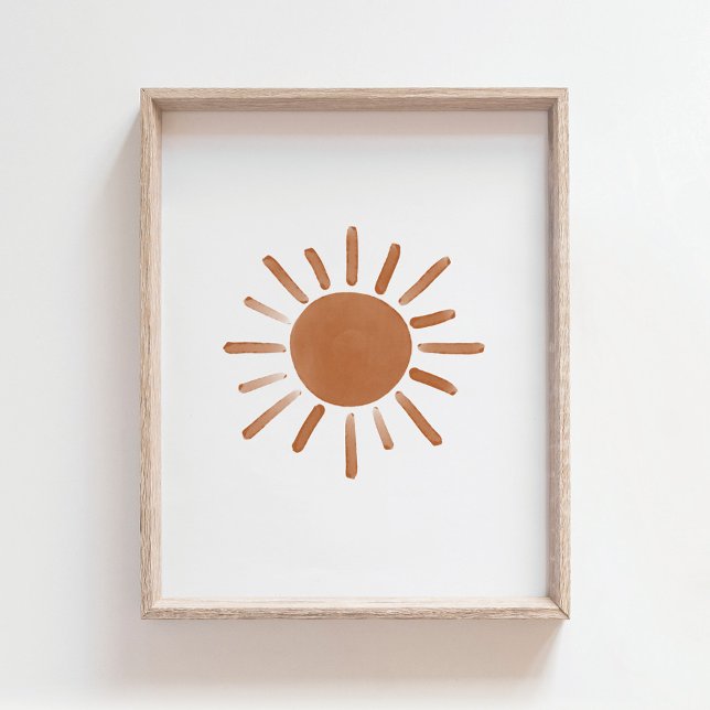 Bränd Orange Sol Boho Nursery Decor Poster (Skapare uppladdad)