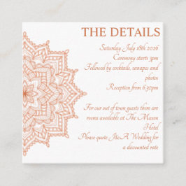 Bränd orange soluppgång Mandala sommar höst Tilläggskort