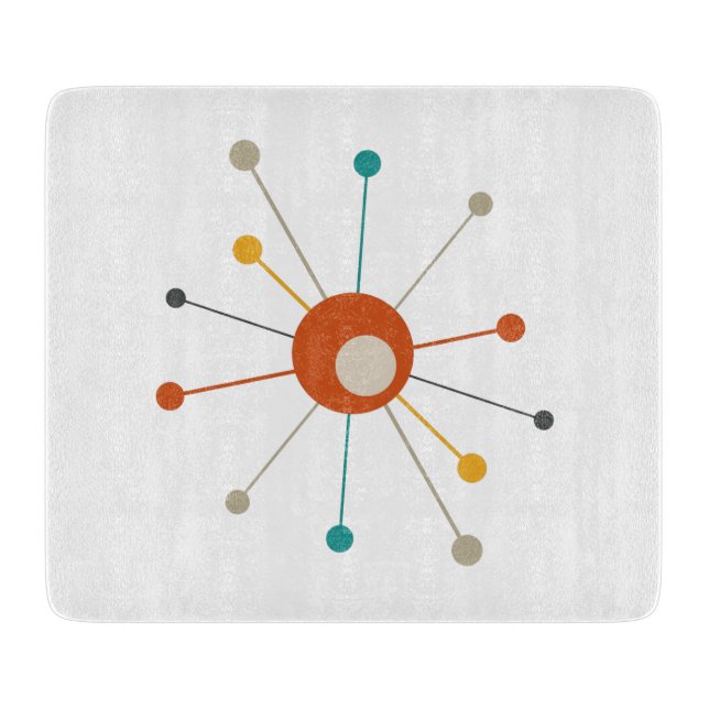 Bränd orange teal atomisk era stjärnexplosion mitt (Framsidan)