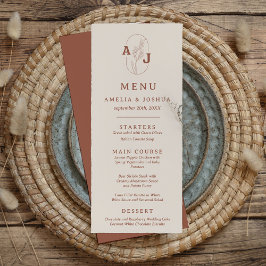 Bränd Orange Terracotta Flat Menu Meny